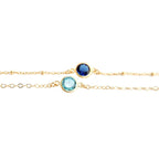 Gold-plated Diamond Beaded Bracelet - Elegant Crystal Bead Bracelet