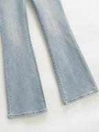Women's Light Blue High Waist Slim Fit Bootcut Jeans