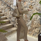 Women Clothes Sexy Hollow Out Cutout Long Sleeved round Neck Maxi Dress Holiday Beach Overskirt Crochet hook