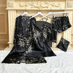 Cherry Silk Sleepwear Set