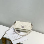 Women's Rhombus Diamond Chain Bag - Small Hobo Crossbody Shoulder Bag