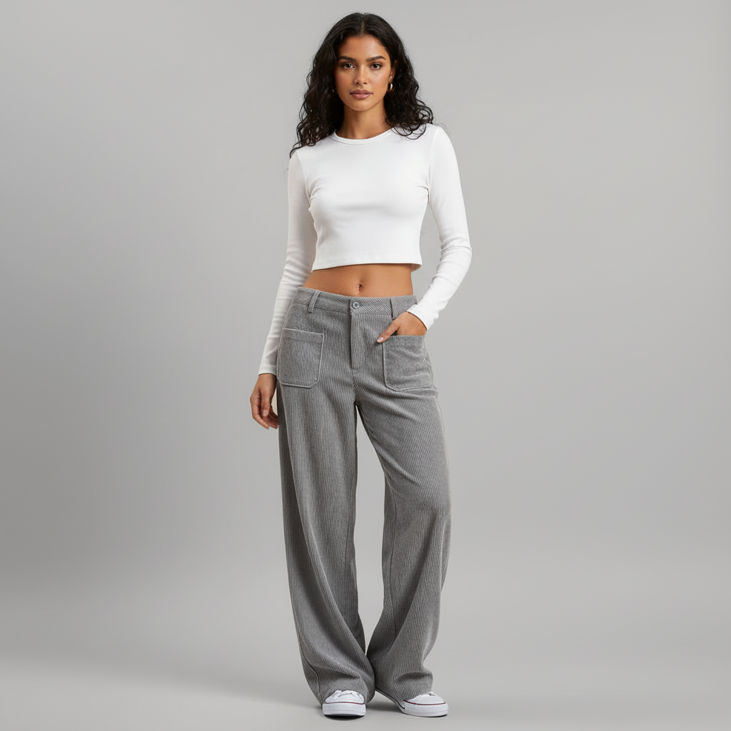 Casual Wide Leg Trousers