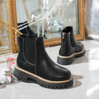 Platform Elastic Ankle Boots