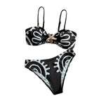 Sexy bikini print women's split swimsuit BIKINI