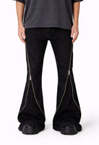 DIAMOND ZIP FLARE DENIM