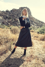 LEATHER SEAM SKIRT