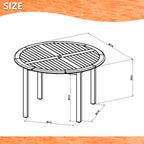 Oldbury Round Table and 4 Chamonix Carver Armchair Dining Set