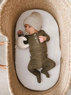 Newborn Boy Outfit Set - Olive Green | Baby Boy Coming Home Outfit