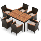 Patio Bundle: Outdoor Furniture Set+Patio Umbrella+Patio Swing+Bistro Set