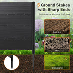 Outdoor Privacy Fence Screen with 5 Ground Stakes for Garden Yard Patio