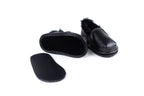 Black Faux-Fur Barefoot Shoe Topper | Ozznek Removable Sole Shoes