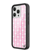 Gingham Hearts | Pink iPhone Case