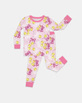 Softball Cherry Mom And Girl Matching Bamboo Two Piece Long Sleeve Pajama Set