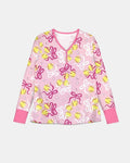 Softball Cherry Mom And Girl Matching Bamboo Women Pajama Set