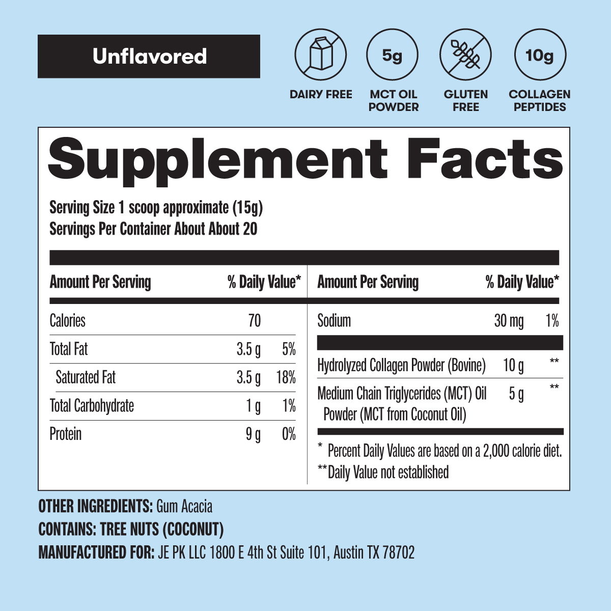Grass-Fed Collagen Peptides & MCT Brain Boost