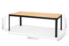 Portals Dark 9 Piece Carver Rectangular Dining Set