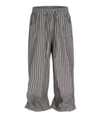 GREY STRIPED LOUNGE PANTS