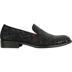 BRAVO Men Dress Shoe PROM-8 Loafer Shoe for Prom & Wedding Black