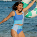 Square Neck Crop Tankini Top