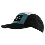 Pickleball Hat - 5 Panel - Black / Slate Green / White - Laser Mesh