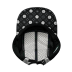 Pickleball Hat - 5 Panel - Black / Slate Green / White - Laser Mesh