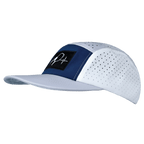 Pickleball Hat - 5 Panel - Gray / Navy / White - Laser Mesh