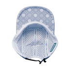 Pickleball Hat - 5 Panel - Gray / Navy / White - Laser Mesh