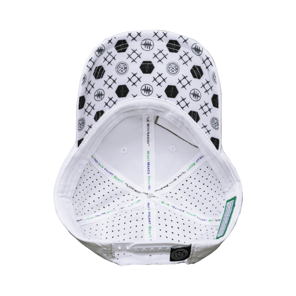 Pickleball Hat - Dad Hat - White - Laser Mesh