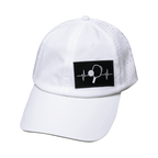 Pickleball Hat - Dad Hat - White - Laser Mesh