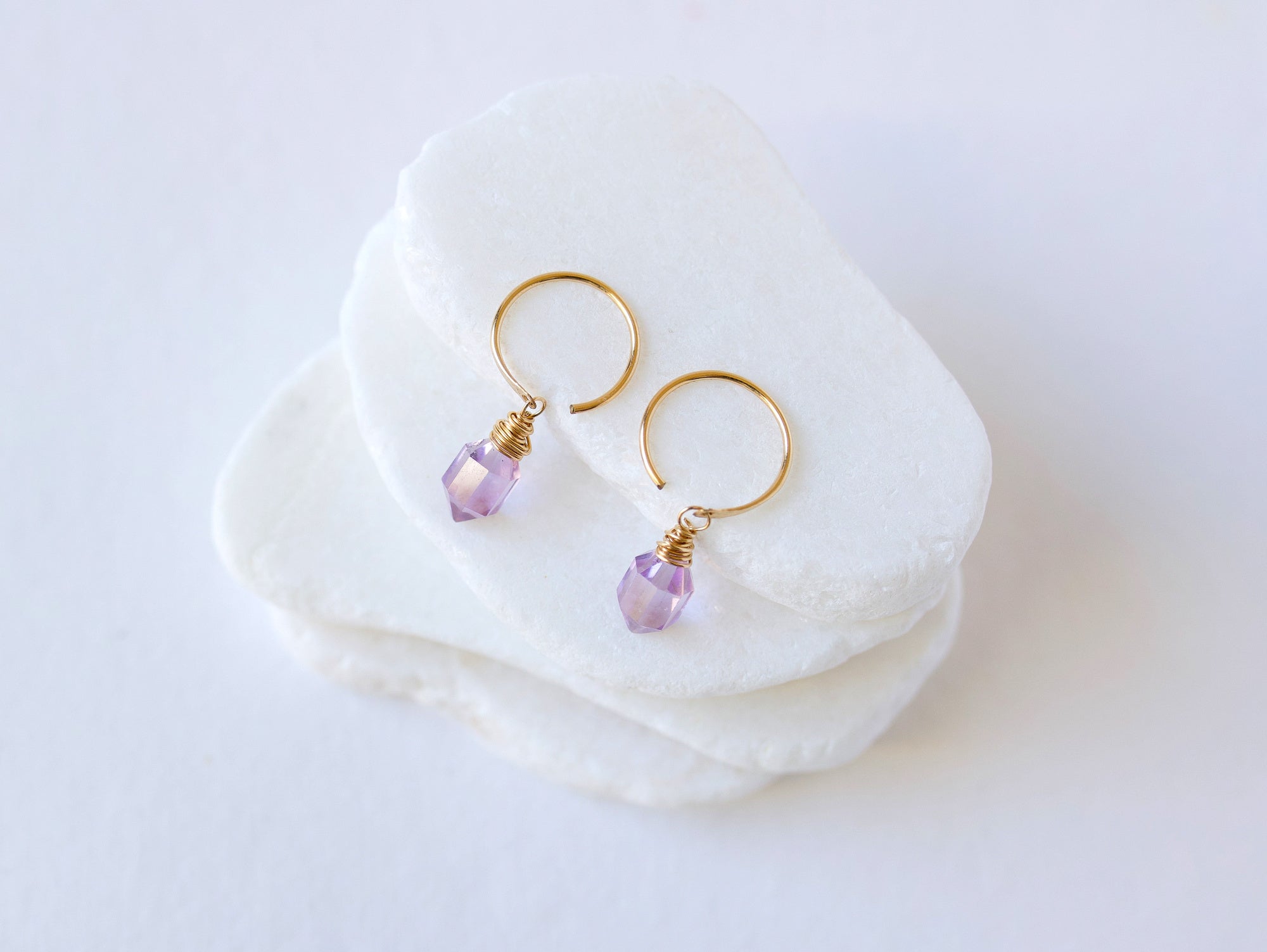 Pike Dangle Hugs - Pink Amethyst
