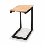 Portals Dark C-Shape Side Table Black