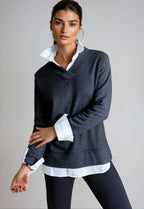 Power Vee 'Sweater' Sweatshirt - Camel
