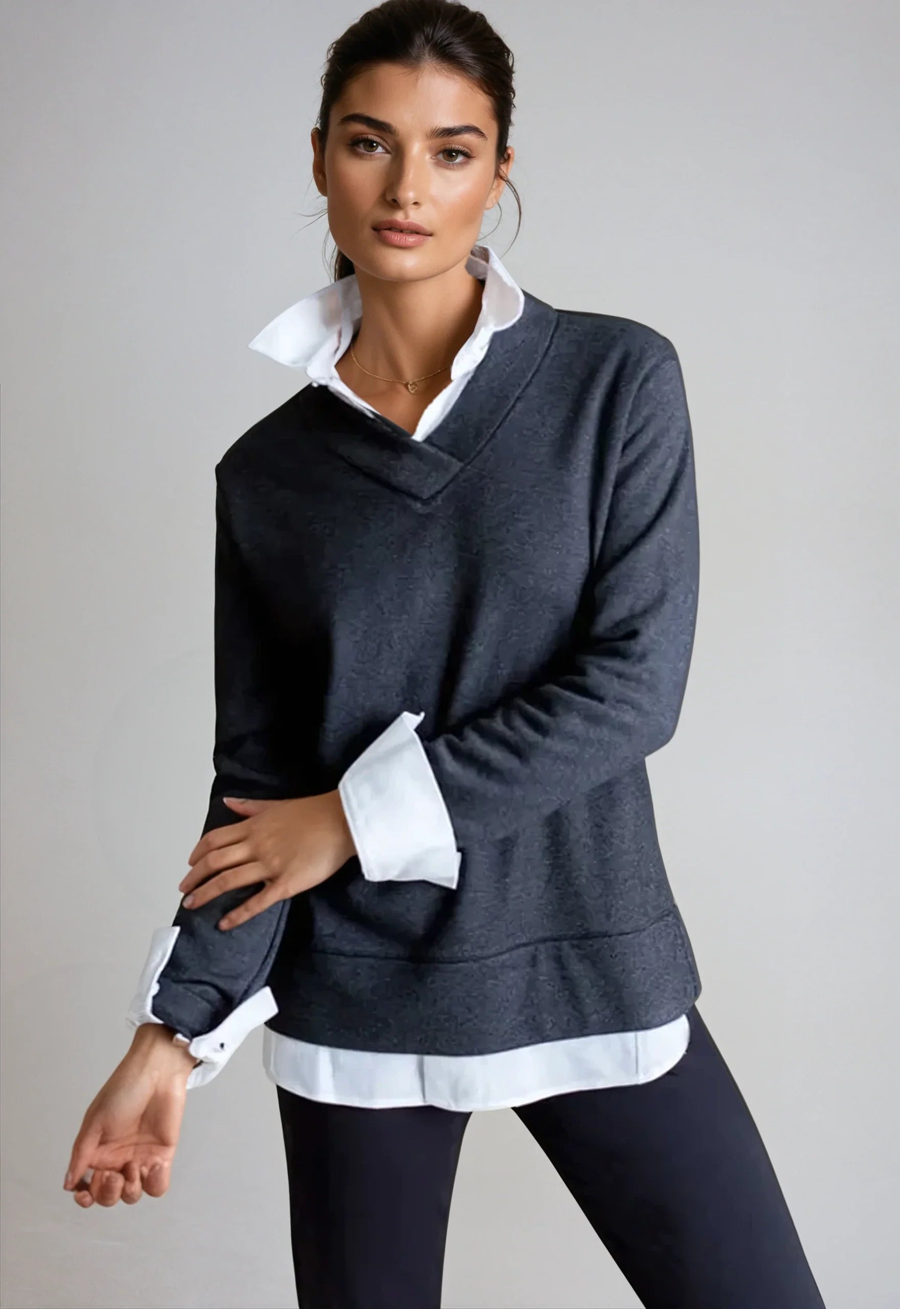 Power Vee 'Sweater' Sweatshirt - Camel