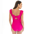 Puffy Sleeve One Piece Swimsuit