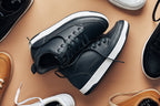 CALTO - Q273  - 2 Inches Taller (Cement Grey) -Elevated Leatherette Micro-Perforated Sneakers