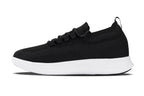 CALTO - QA062 - 2.4 Inches Taller (Black/White Sole) - Lightweight Knitted Sneakers