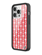 Gingham Hearts | Red iPhone Case