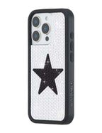 Rhinestone Star| White and Black iPhone Case