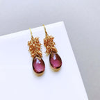 Rhodolite Garnet Bala Earrings