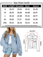 Women's Denim Jacket Denim Long Sleeve Oversized Button Jacket Fashion Jacket Autumn