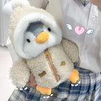 New Cute Penguin Plush Toy Baby Comforting Sleep Doll Fluffy Penguin Wearing Clothes Hats Stuffed Animal Pillow Birthday Gifts