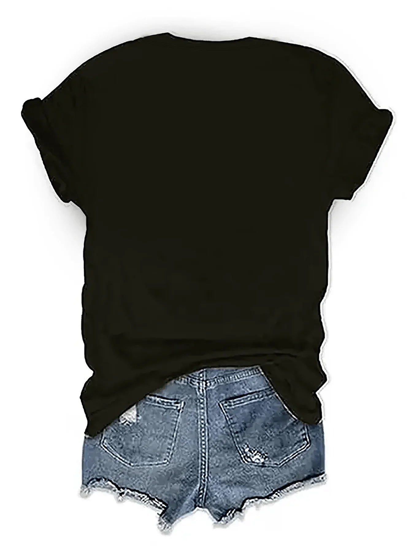 Short-sleeved Western Cowboy Series Printed T-shirt Fashionable and Trendy Casual and Versatile Regular Length for All Seasons