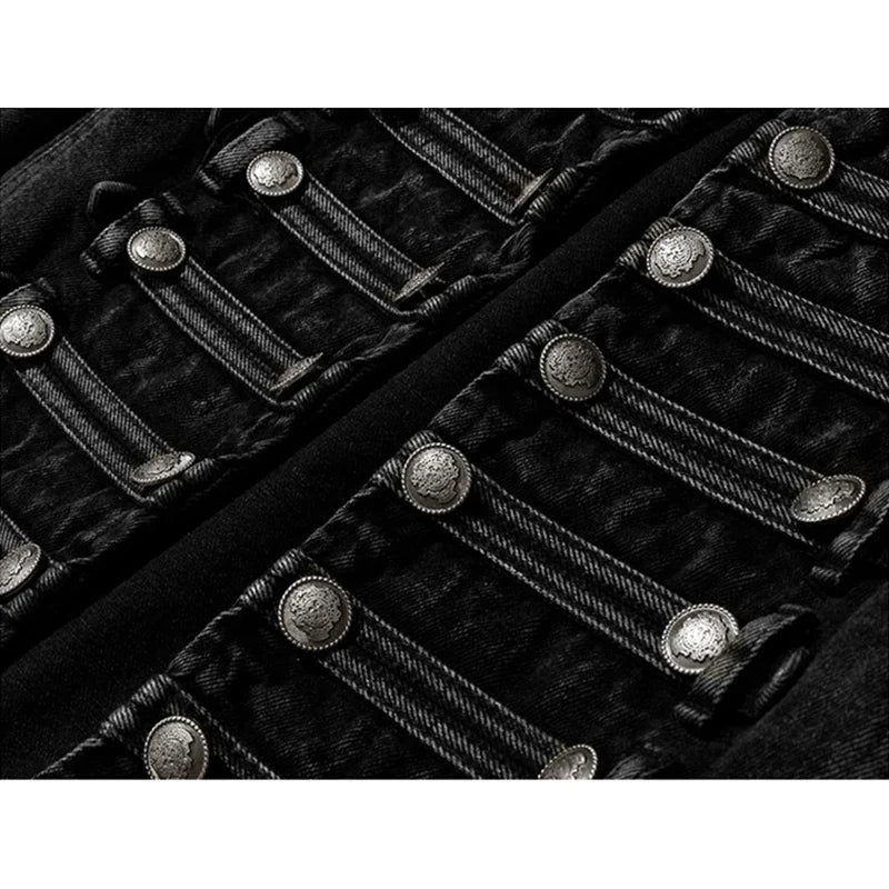 Streetwear Casual Loose Button Split Short Denim Jacket Women Fashion Spring Autumn 2026 Stand Collar Long Sleeve Jean Jacket