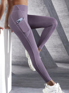 High Waist Pocket Stretch Leggings Women
