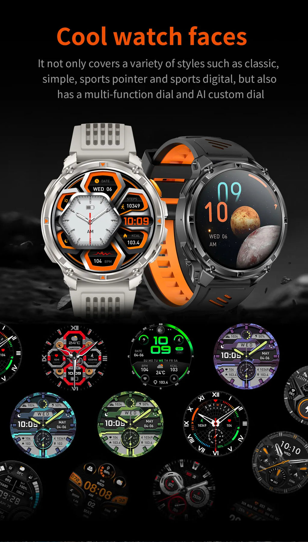 2026 New T-Rex3 Ultra 1100mAh Super Capacity Battery Adult Men Smart Watch 1.7" Large Screen Call 5ATM Waterproof Sports Watches