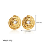Three-Layer Textured Knot Earrings for Women