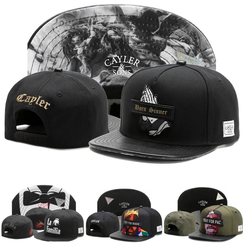 Classic Snapback Hat – Flat Bill Adjustable Baseball Cap