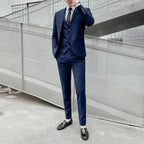 Suit Upgrade the new fabric Men's Business Gentleman Fashion Slim Work Solid Color Plus Size Fair Dress Wedding Best Man Suit