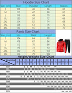 Mens Tracksuit Set Zipper Hoodie with Joggers Athletic Sportswear Gym Workout Outfit Urban Casual Autumn Training Sports Suit