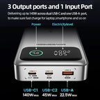 MOVESPEED M25Pro 140W Power Bank 25000mAh PD3.1 Fast Charge Portable External Battery 100W Powerbank for MacBook Notebook Laptop